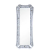 Noralie Mirrored & Faux Diamonds Accent Floor Mirror Model 97755 By ACME Furniture